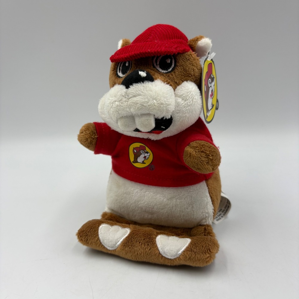 Buc-ee's Plush Mascot Toy Small Red New Beaver Stuffed Animal Corduroy Hat